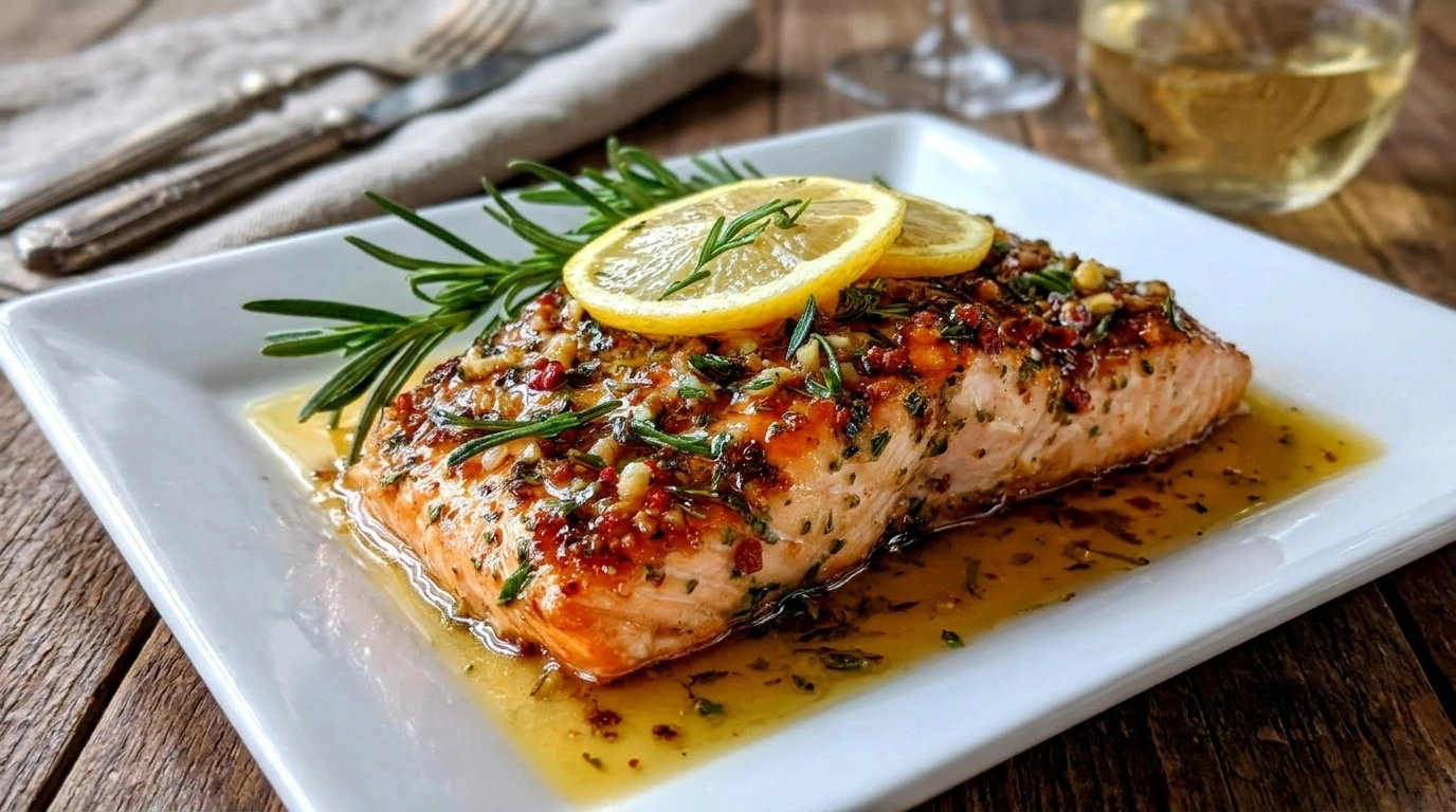 Citron- och vitlökslax med vårgrönsaker | Enkel och god lax i ugn - traditionellt Svensk Våriga middagar recept, perfekt till vardagsmiddag